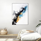 Wish Come True by Alyson Mccrink on GIANT ART - blue abstract linéaire