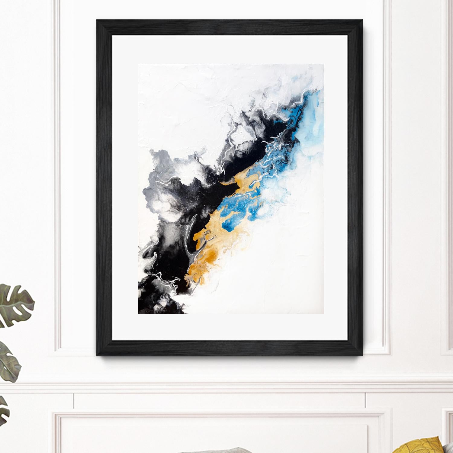 Wish Come True by Alyson Mccrink on GIANT ART - blue abstract linéaire