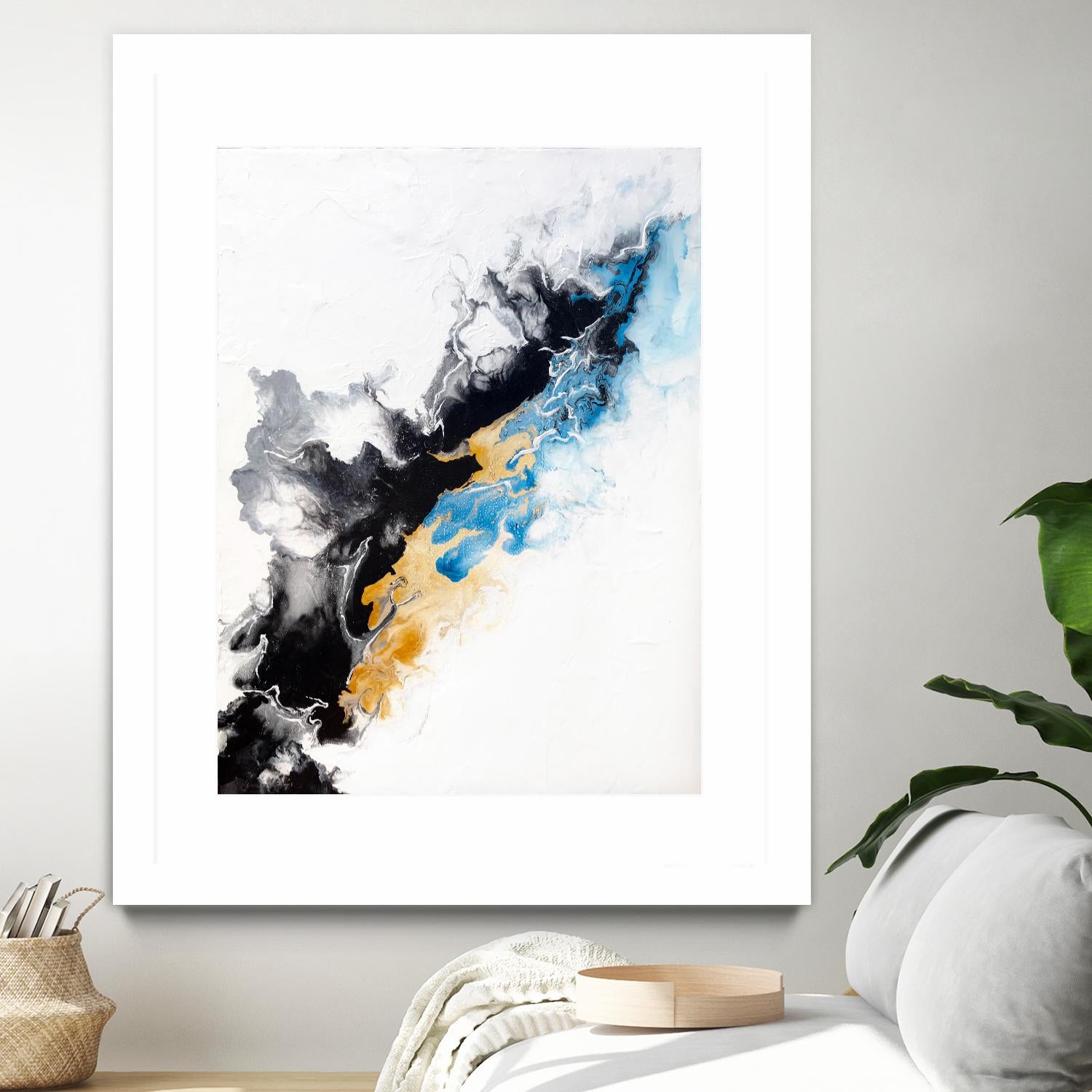 Wish Come True by Alyson Mccrink on GIANT ART - blue abstract linéaire