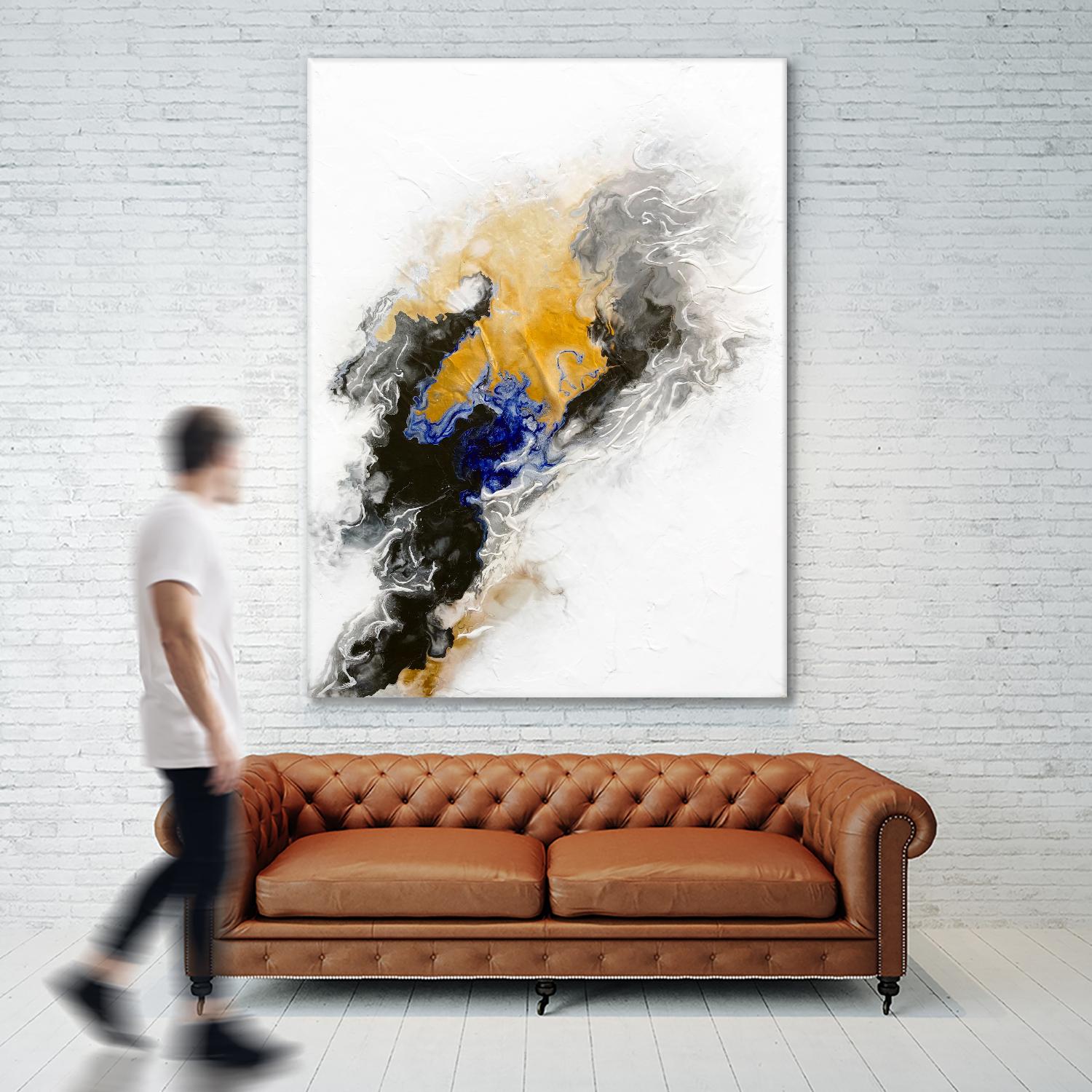 Riverbed by Alyson Mccrink on GIANT ART - yellow abstract
