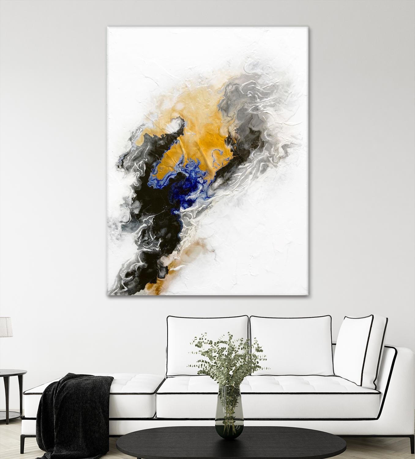Riverbed by Alyson Mccrink on GIANT ART - yellow abstract