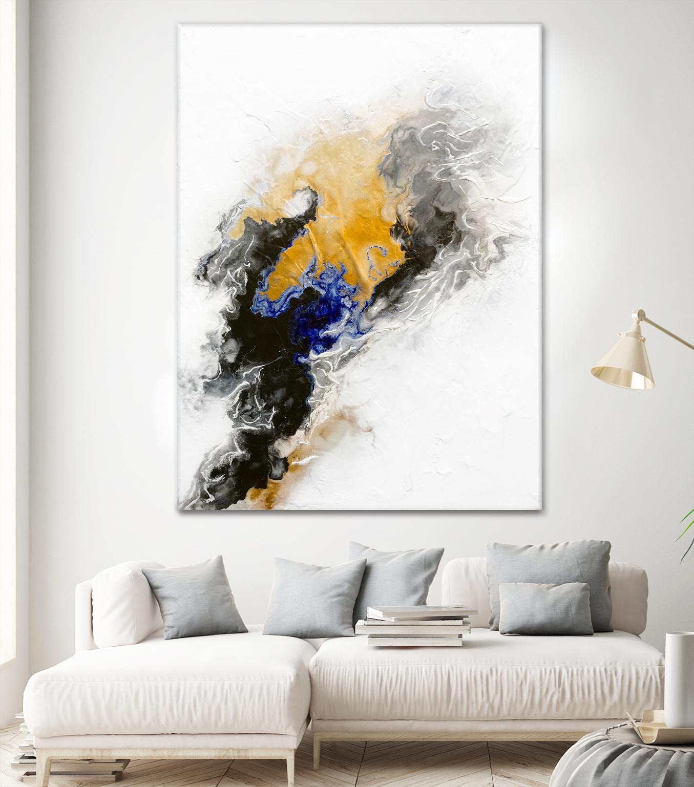 Riverbed by Alyson Mccrink on GIANT ART - yellow abstract