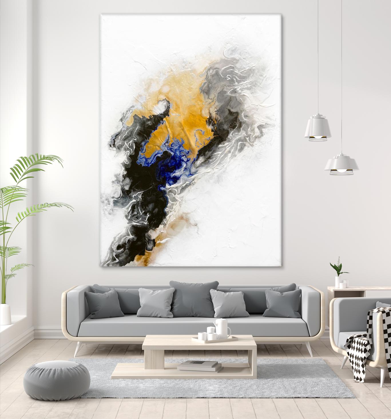 Riverbed by Alyson Mccrink on GIANT ART - yellow abstract