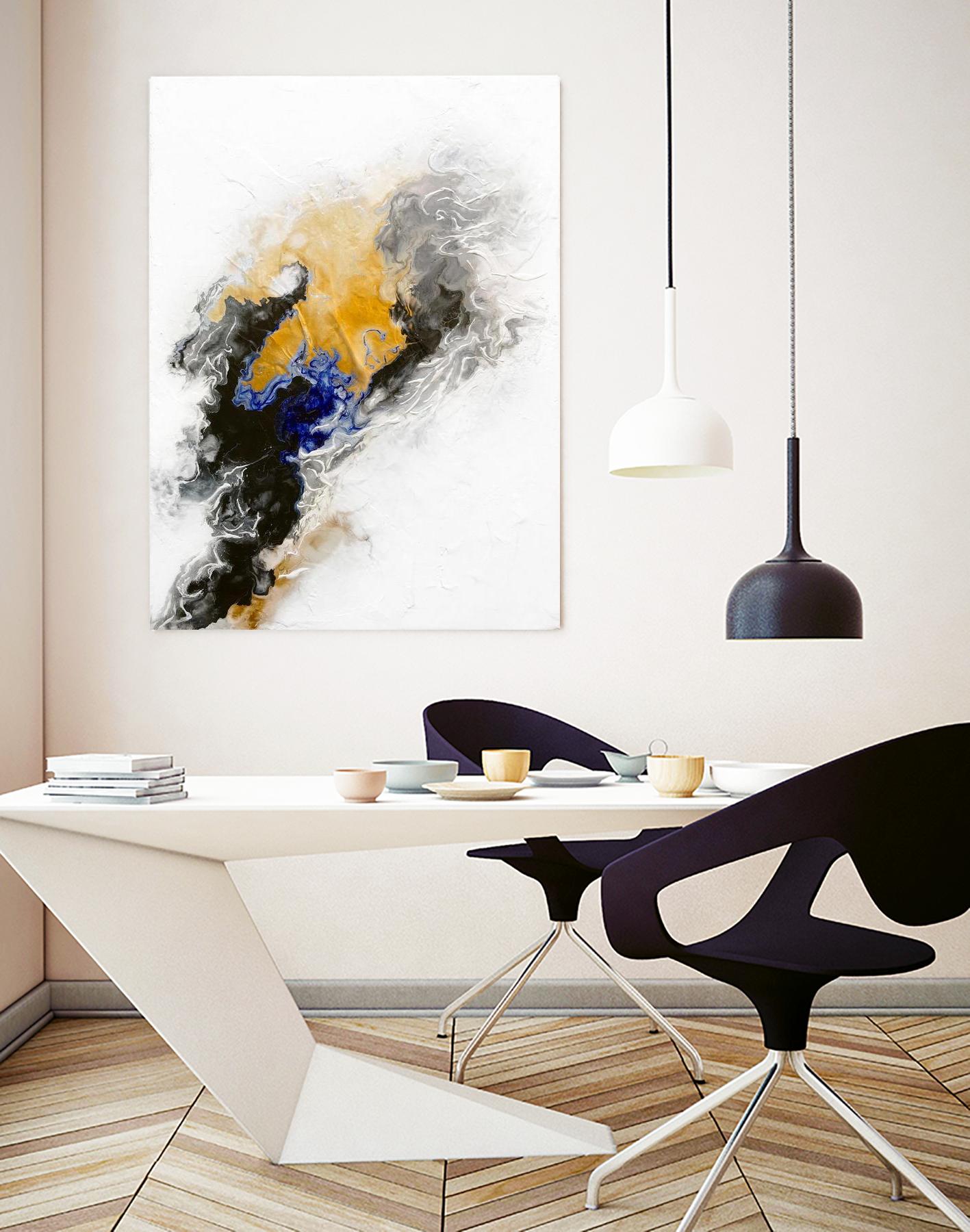 Riverbed by Alyson Mccrink on GIANT ART - blue abstract abstract