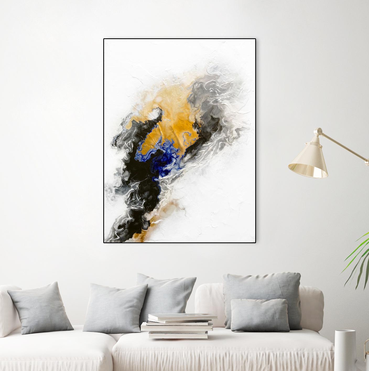Riverbed by Alyson Mccrink on GIANT ART - yellow abstract