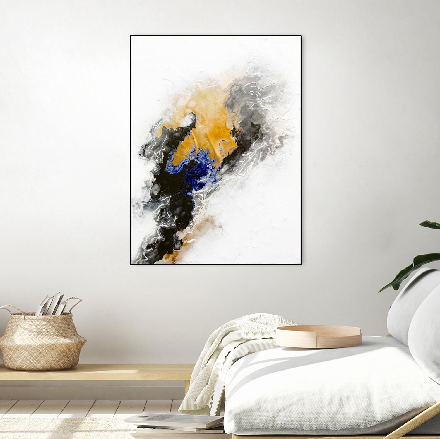 Riverbed by Alyson Mccrink on GIANT ART - yellow abstract
