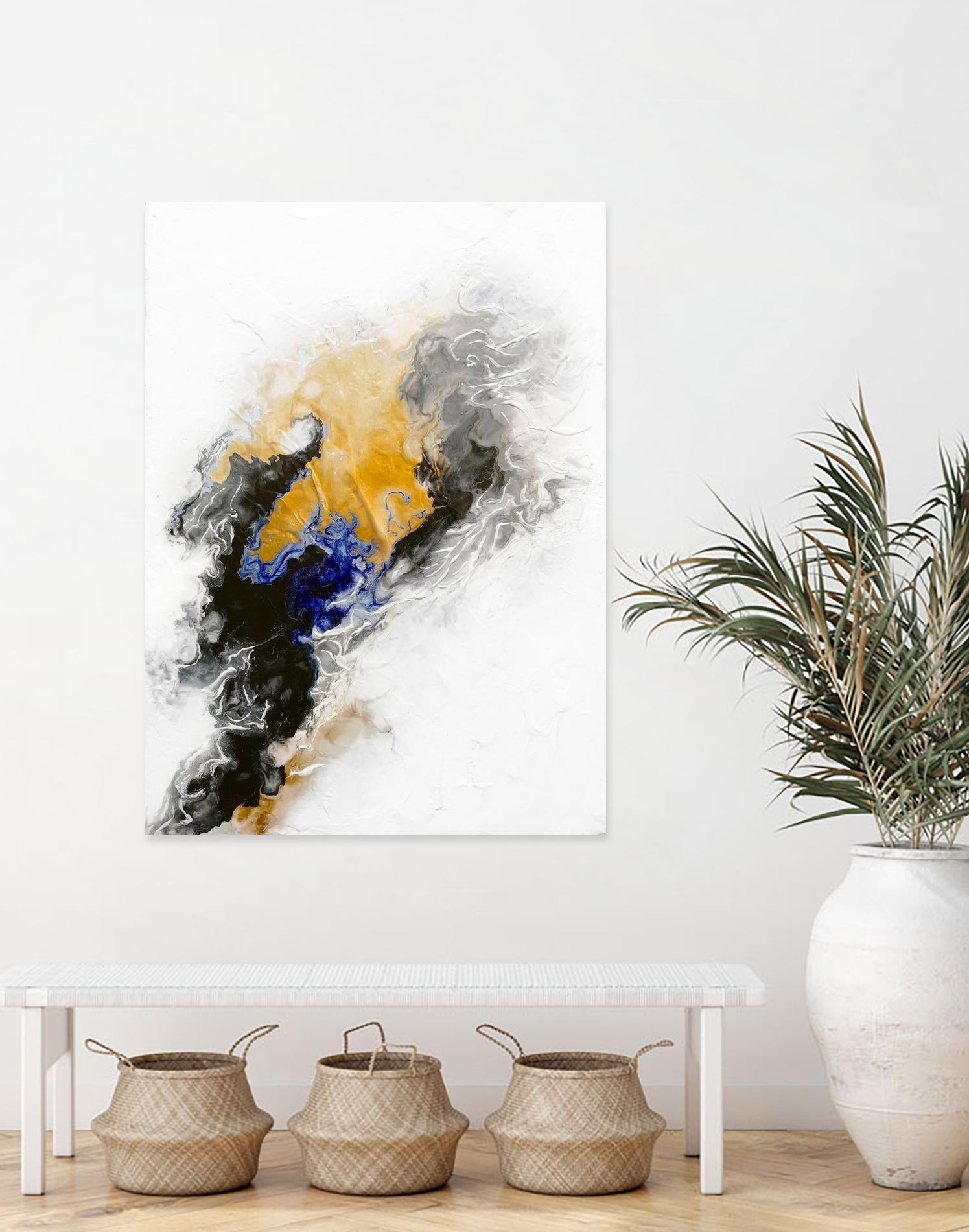 Riverbed by Alyson Mccrink on GIANT ART - blue abstract abstract