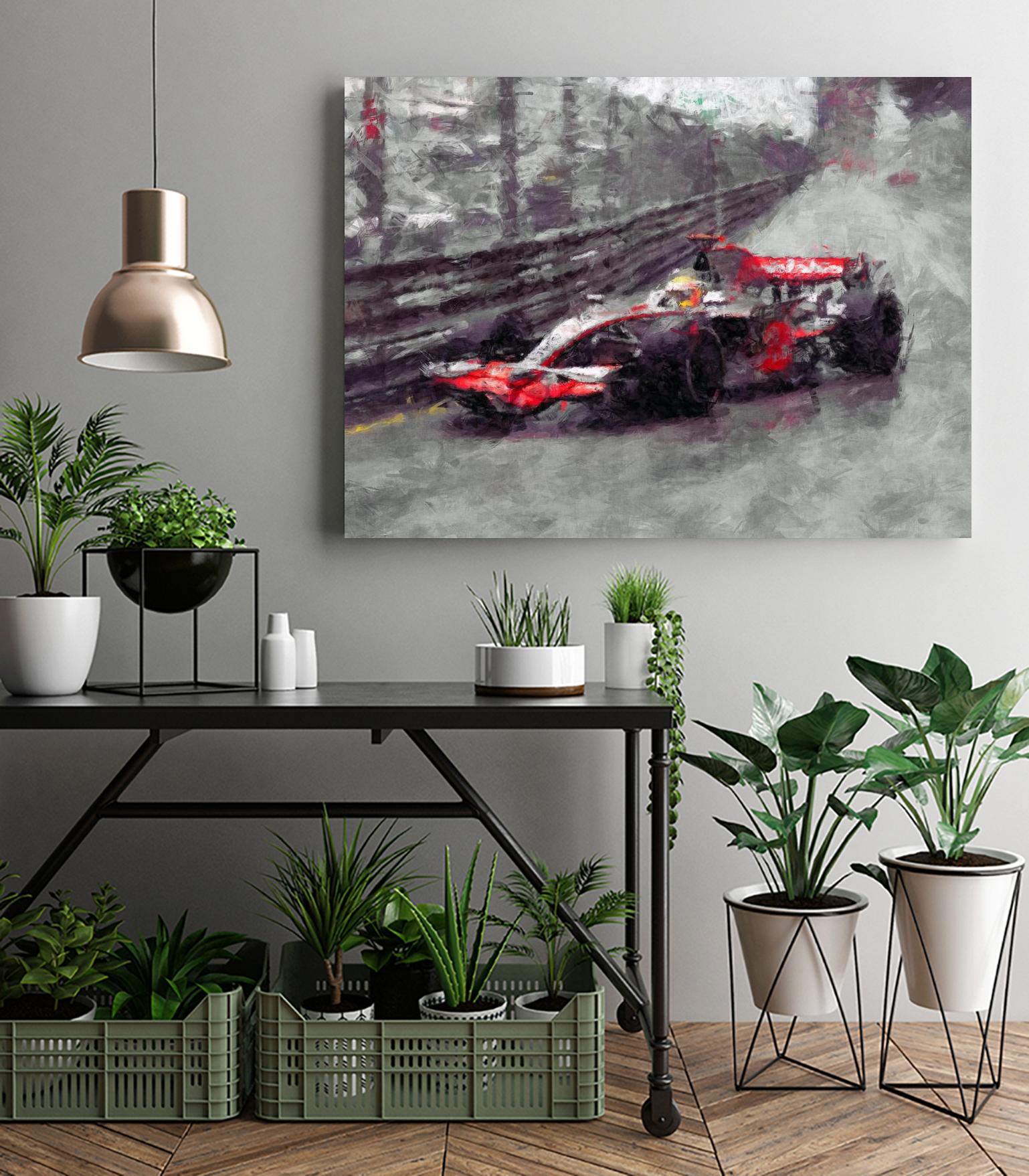 Formula 1 - VII by Jean-François Dupuis on GIANT ART - red transportation automobile