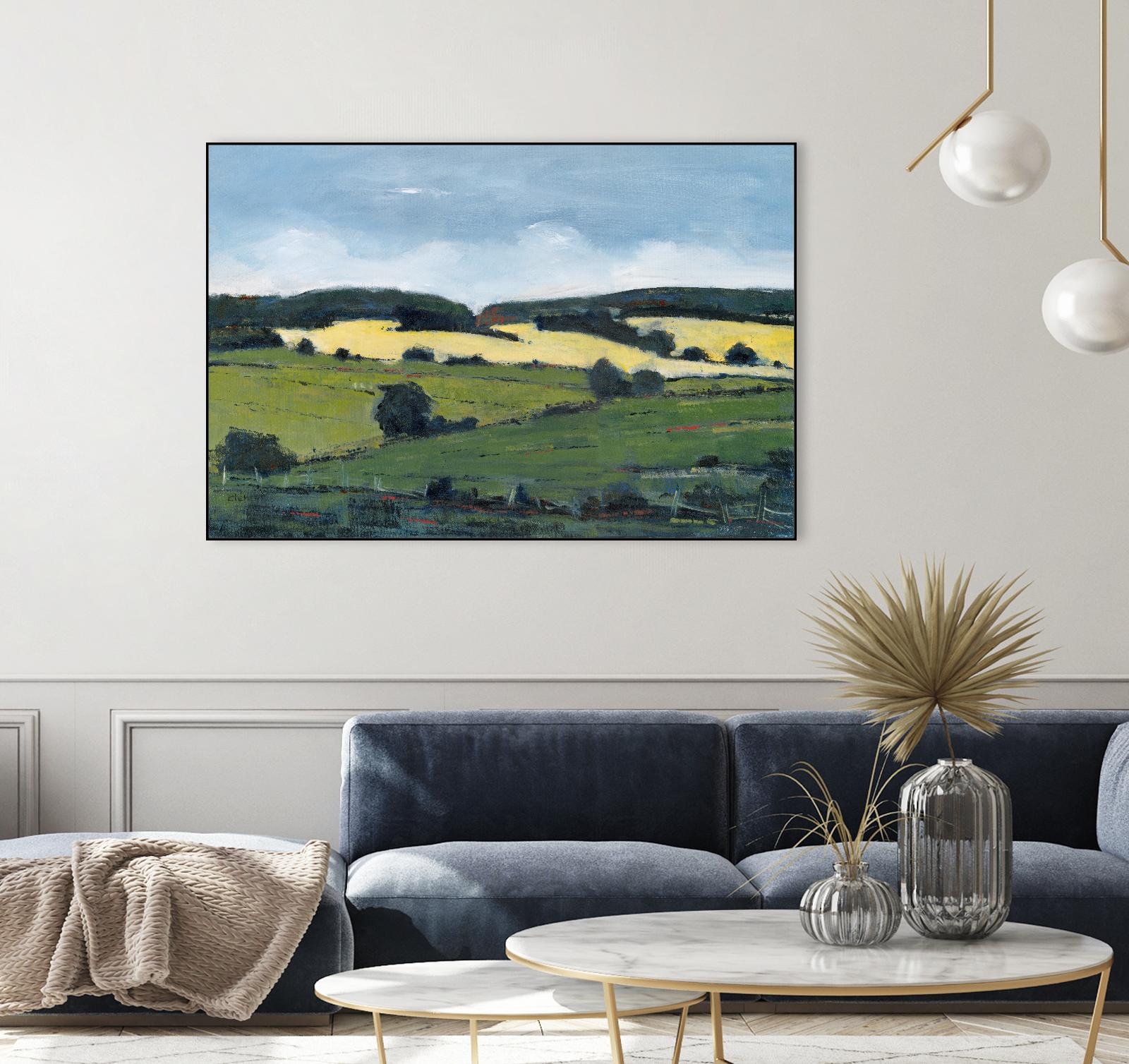 Serene Landscape 2 by Jacques Clement on GIANT ART - green landscape