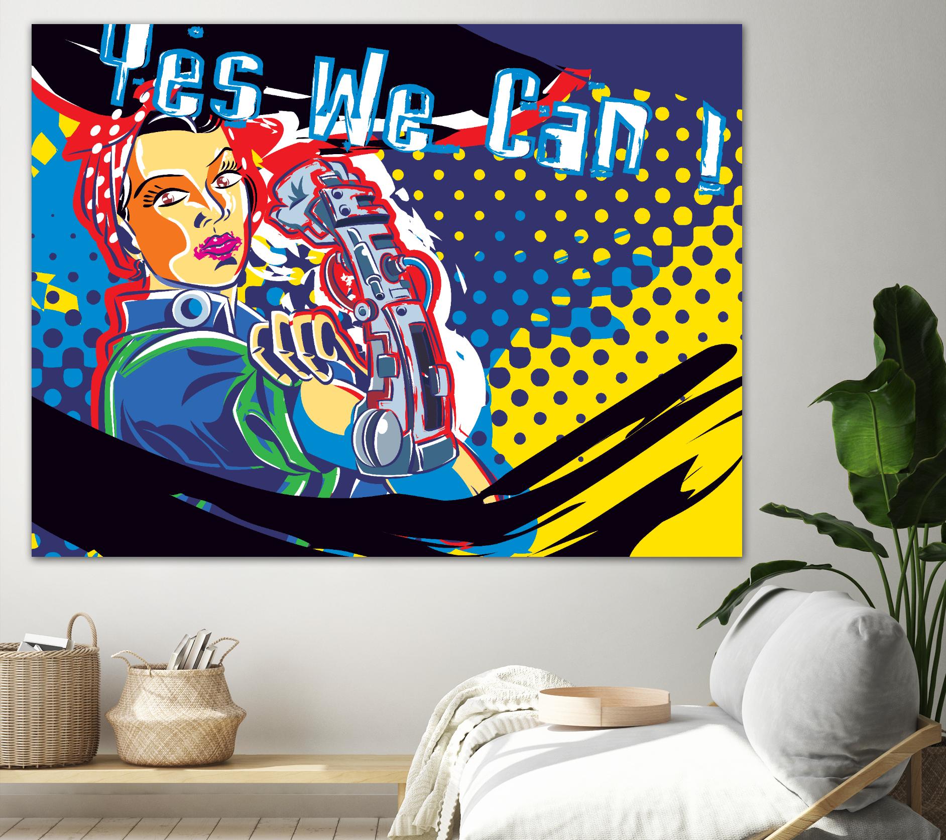 Yesss! by Ray Lengelé on GIANT ART - blue typography strong