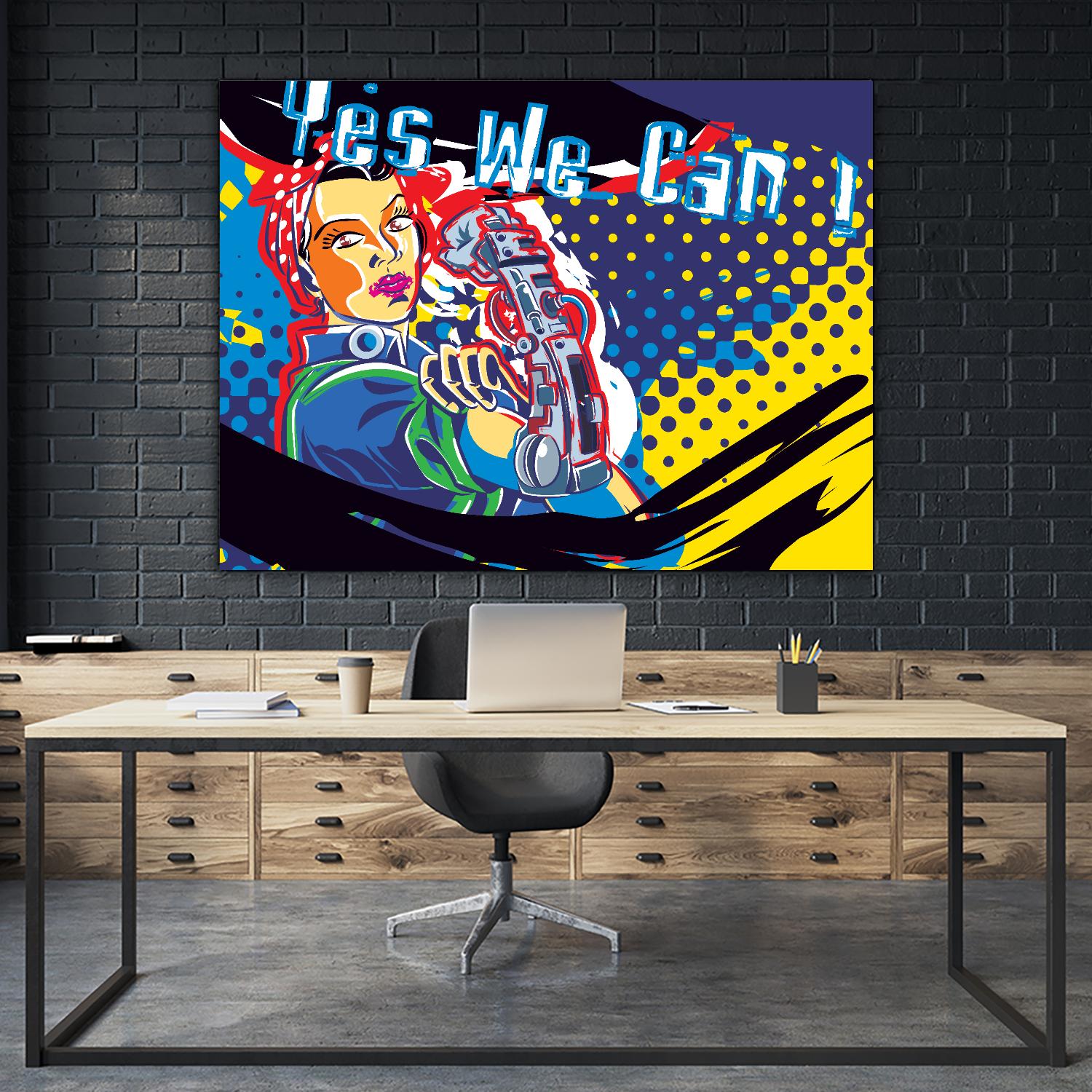 Yesss! by Ray Lengelé on GIANT ART - blue typography strong