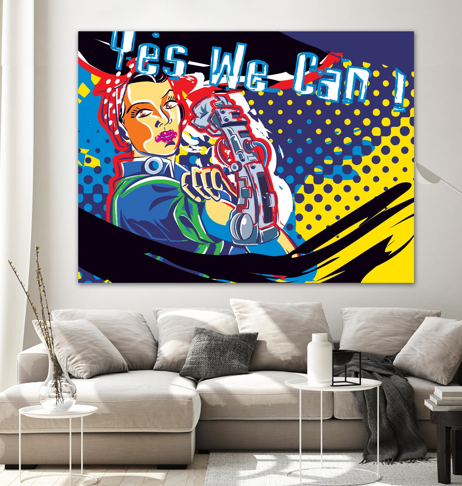 Yesss! by Ray Lengelé on GIANT ART - blue typography strong