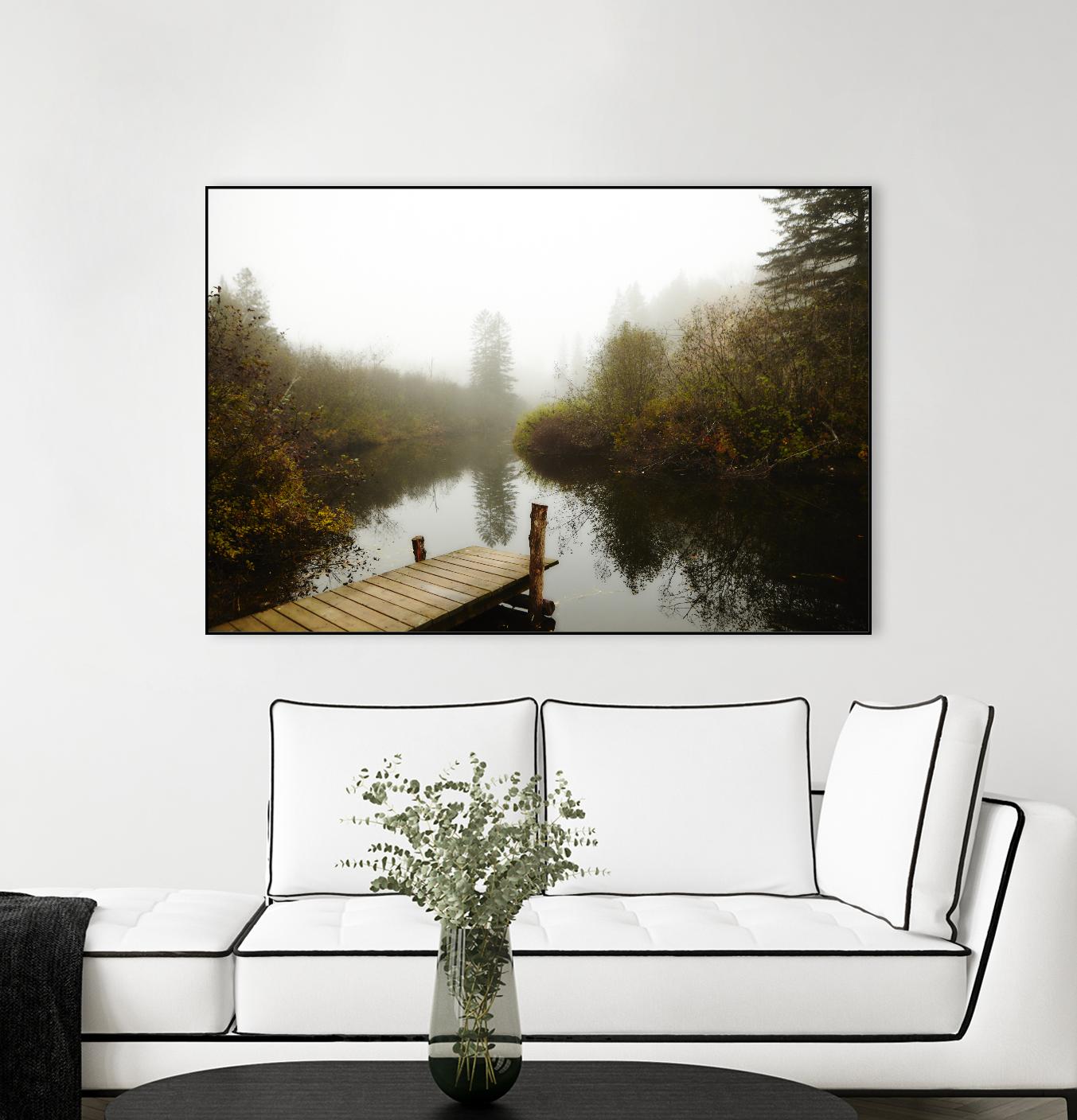 The River by Peter  Morneau on GIANT ART - green nature fall