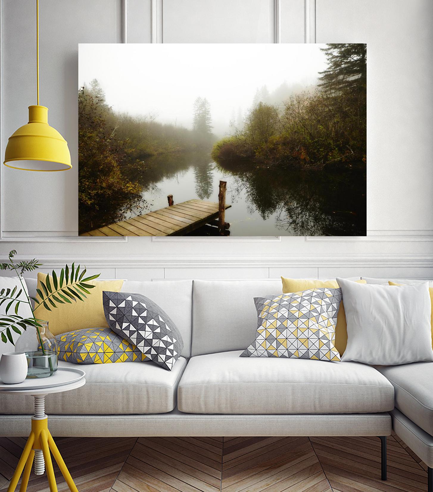 The River by Peter  Morneau on GIANT ART - green nature fall