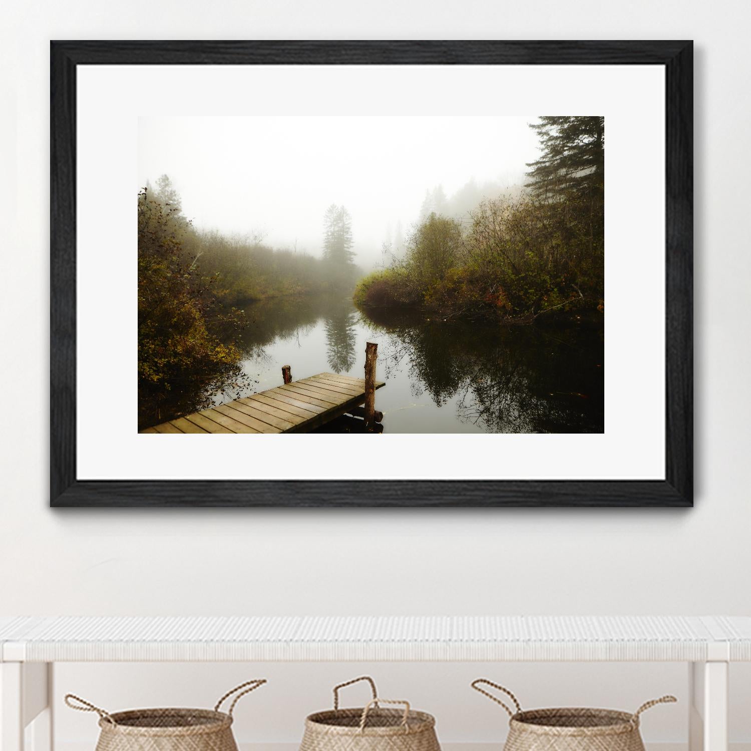 The River by Peter  Morneau on GIANT ART - green nature fall