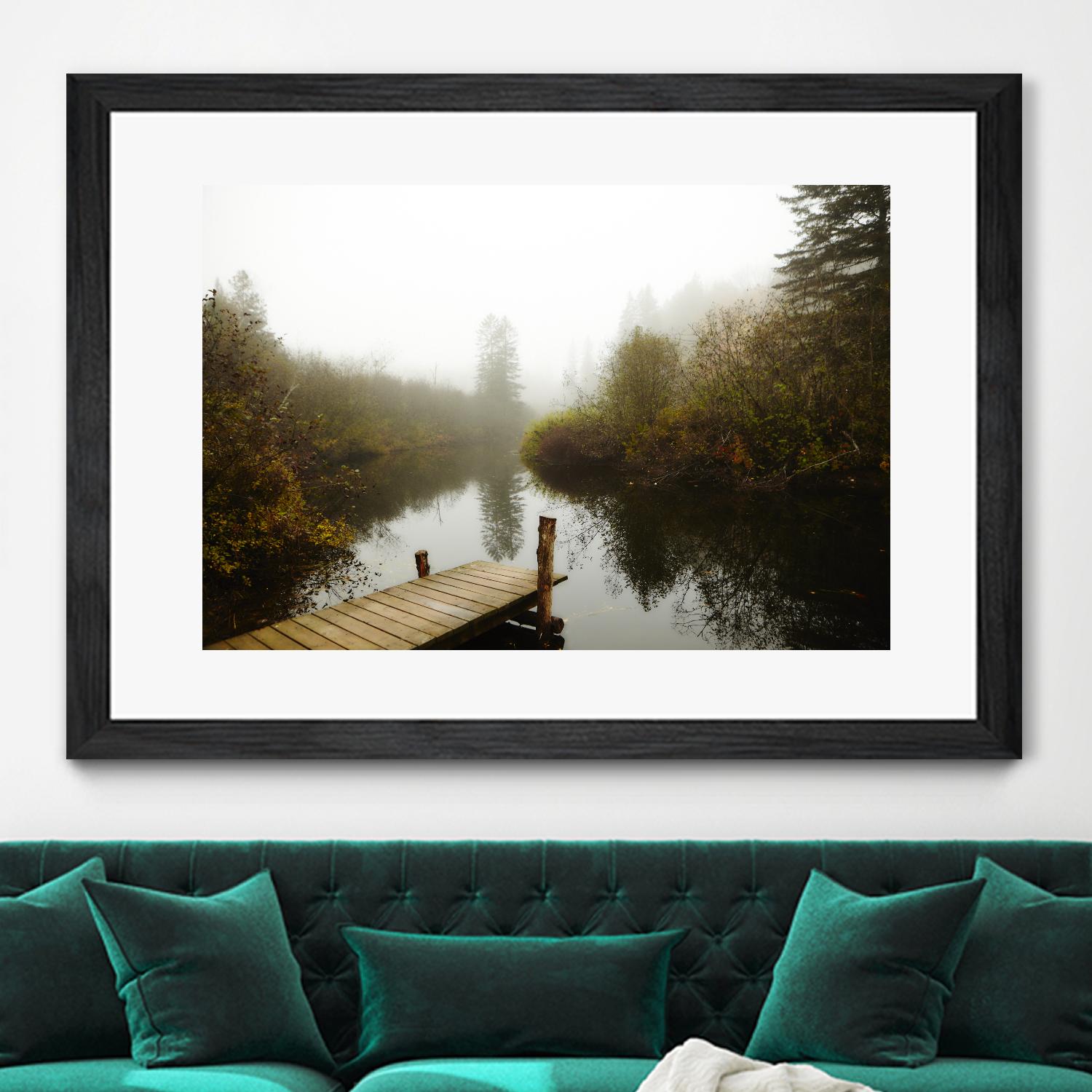 The River by Peter  Morneau on GIANT ART - green nature fall