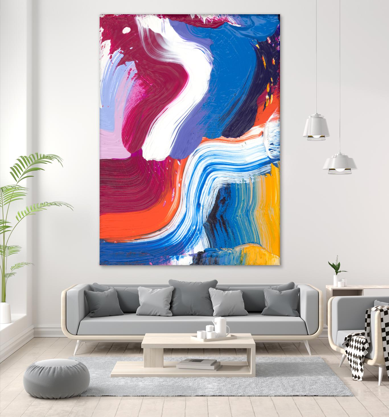 Just a wee one by Claire Desjardins on GIANT ART - blue abstract