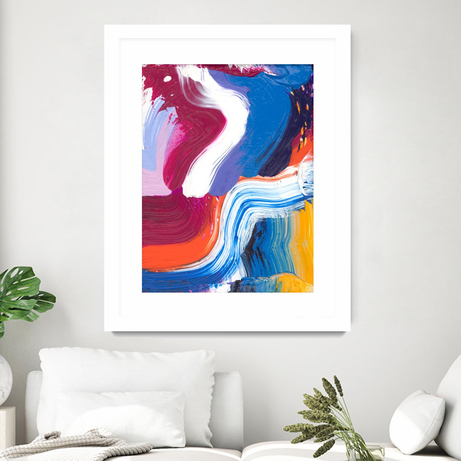 Just a wee one by Claire Desjardins on GIANT ART - orange abstract canadian