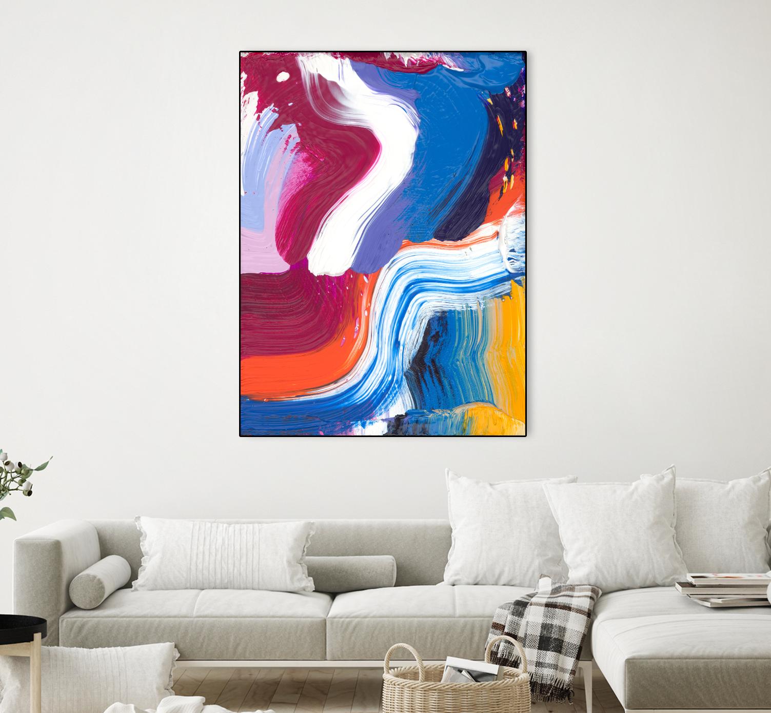 Just a wee one by Claire Desjardins on GIANT ART - blue abstract