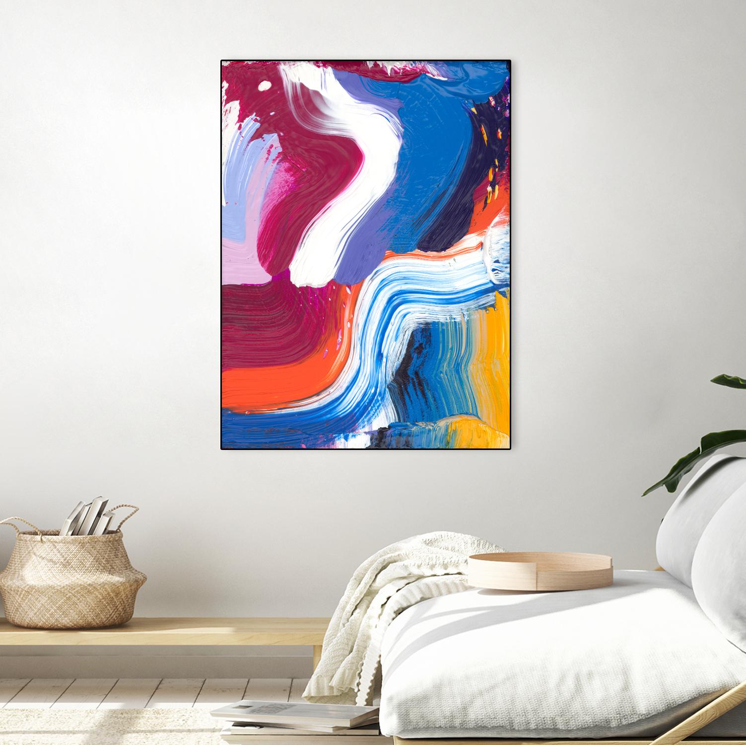 Just a wee one by Claire Desjardins on GIANT ART - blue abstract