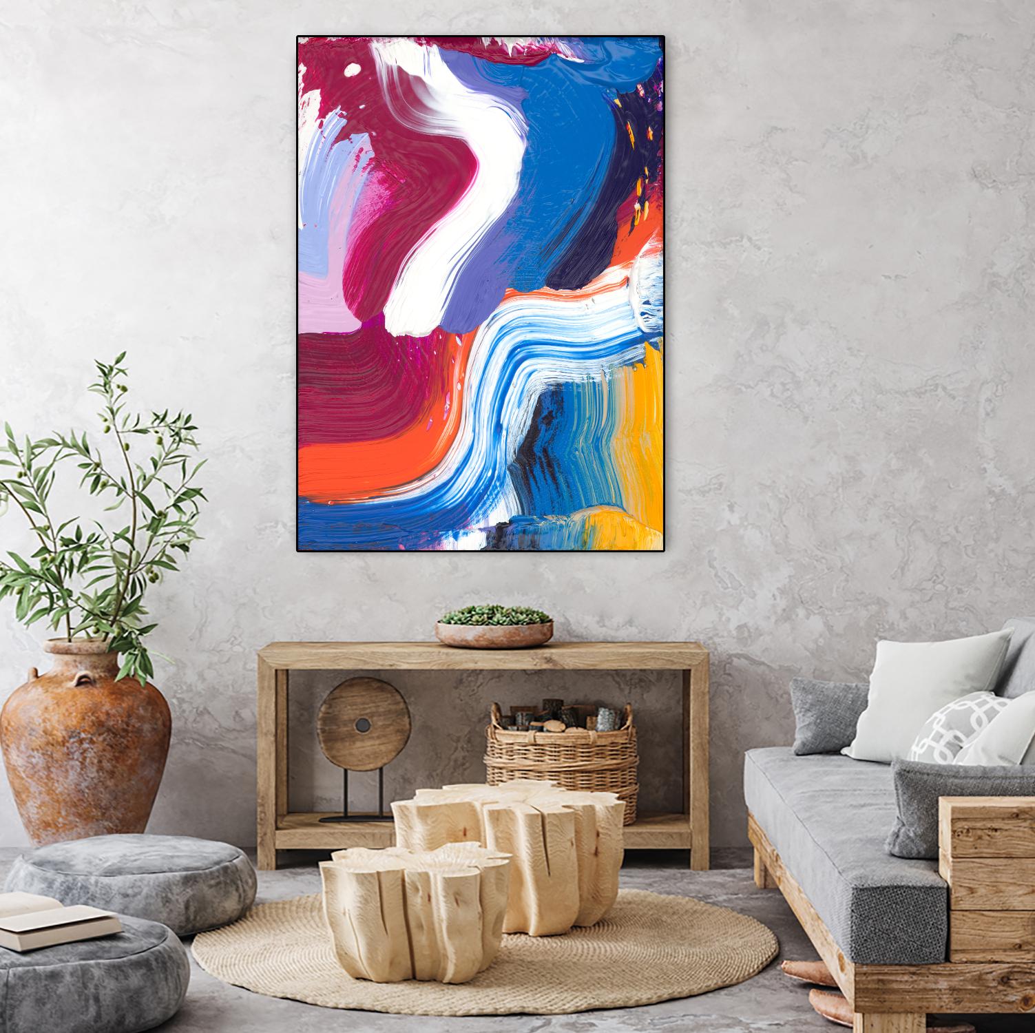 Just a wee one by Claire Desjardins on GIANT ART - blue abstract