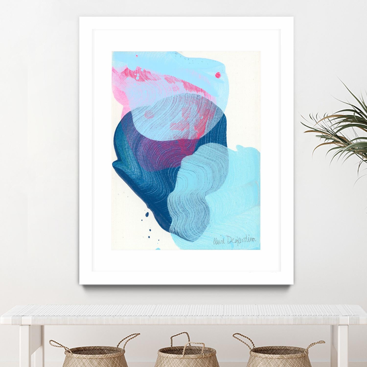 Along the shore 02 by Claire Desjardins on GIANT ART - pink abstract canadian