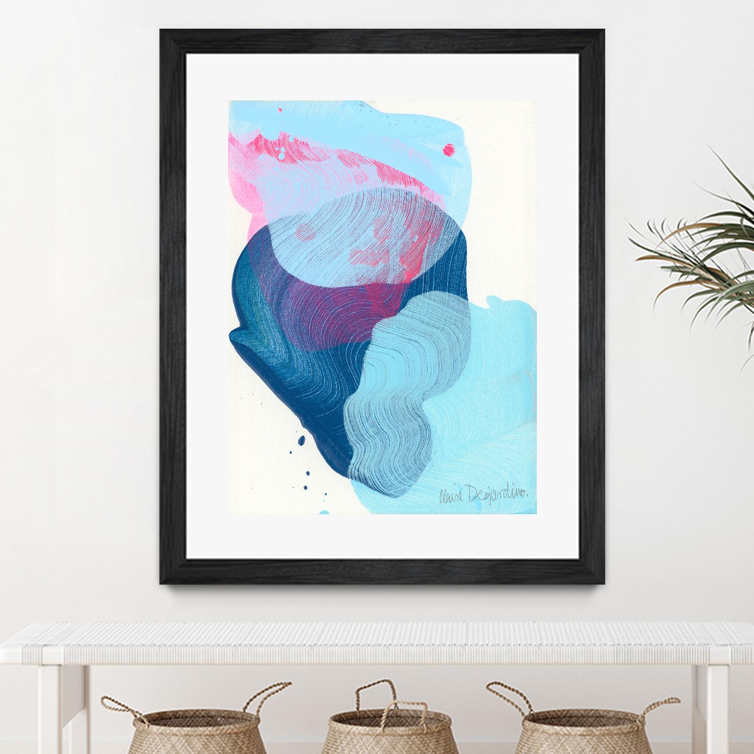 Along the shore 02 by Claire Desjardins on GIANT ART - pink abstract canadian