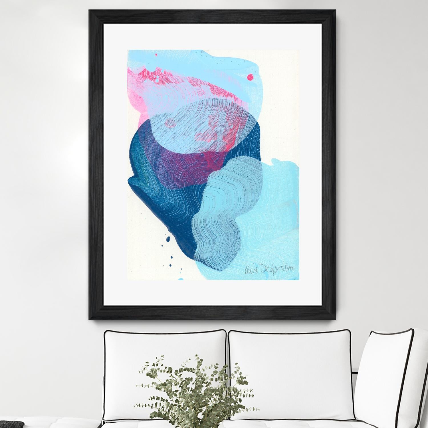 Along the shore 02 by Claire Desjardins on GIANT ART - pink abstract canadian