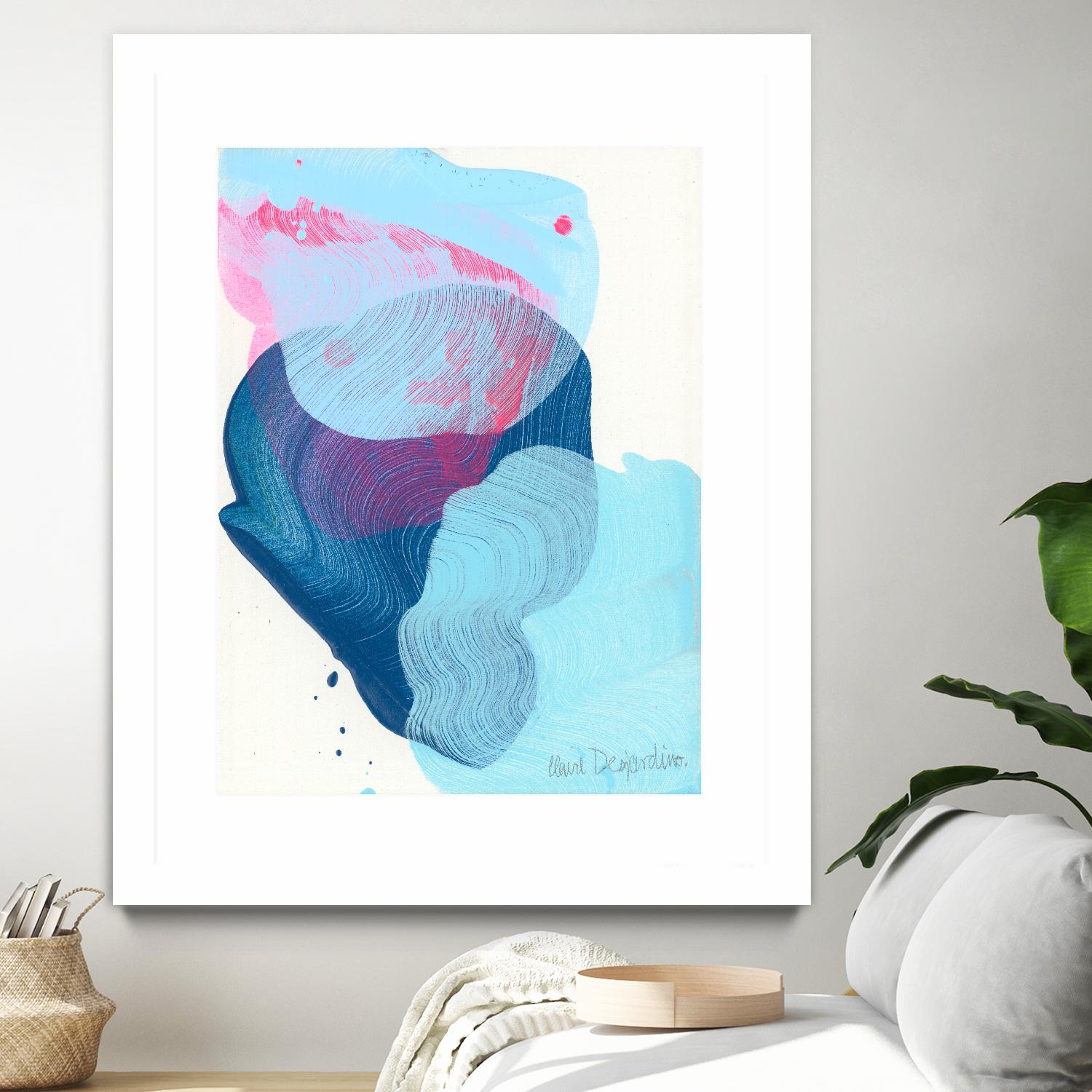 Along the shore 02 by Claire Desjardins on GIANT ART - pink abstract canadian