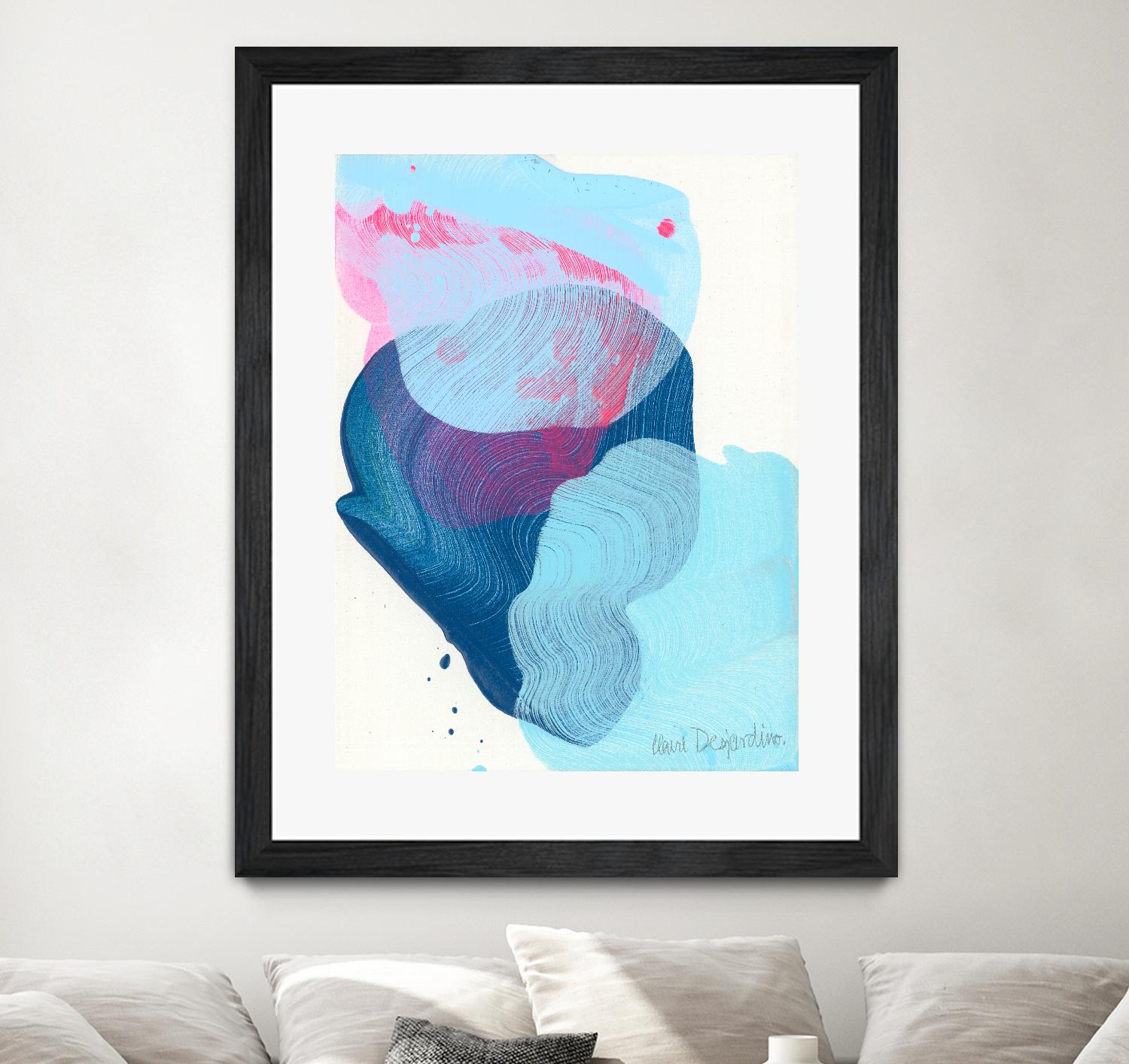 Along the shore 02 by Claire Desjardins on GIANT ART - pink abstract canadian