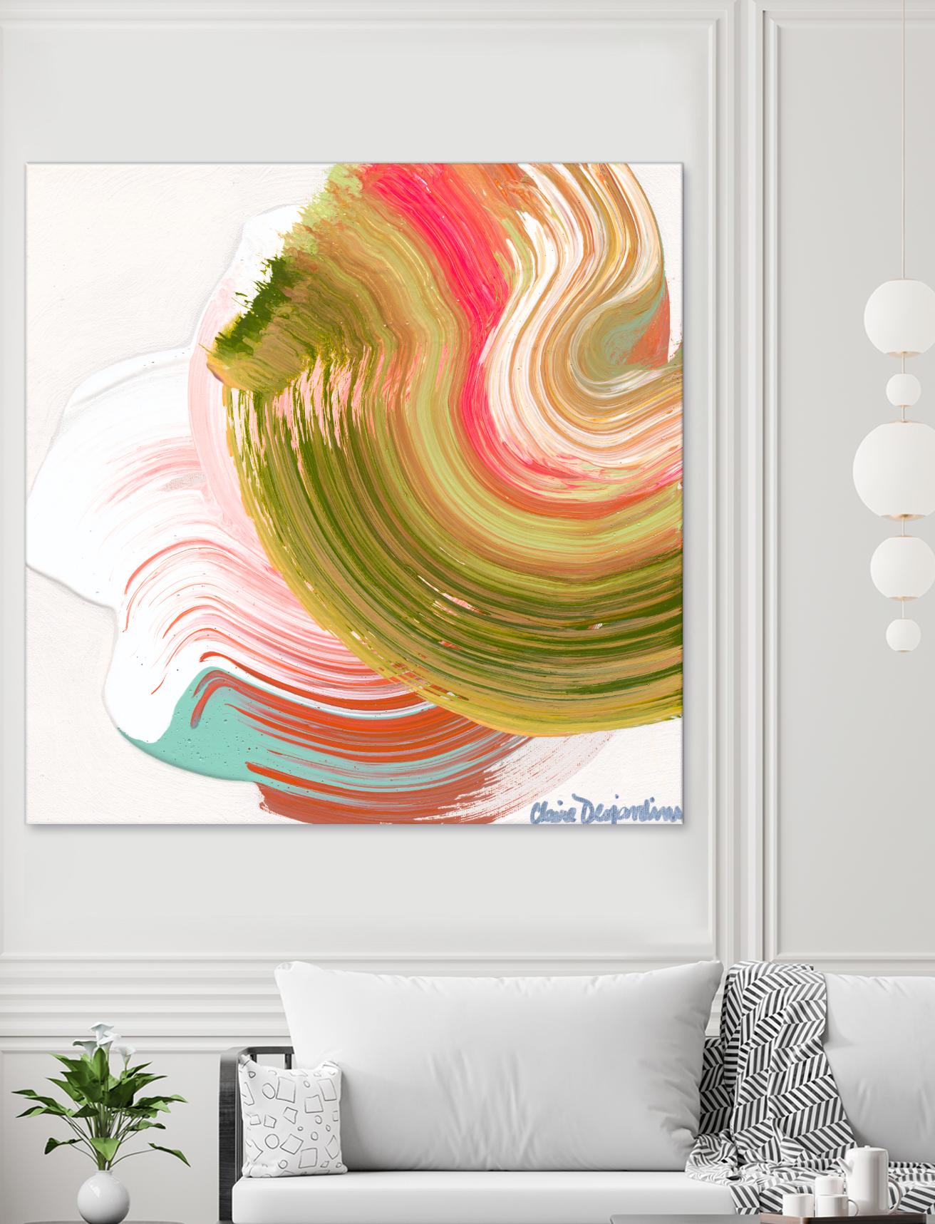 Night on the town by Claire Desjardins on GIANT ART - orange abstract