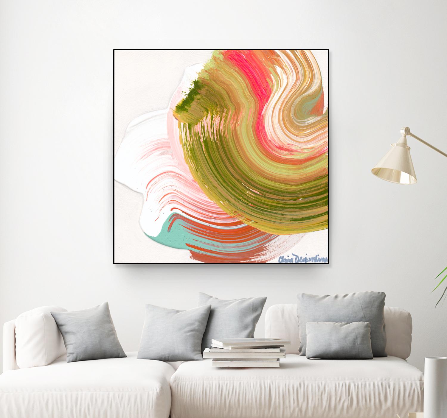 Night on the town by Claire Desjardins on GIANT ART - orange abstract
