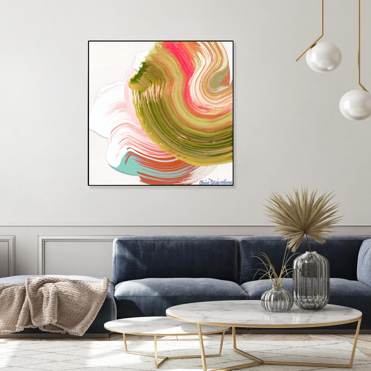 Night on the town by Claire Desjardins on GIANT ART - orange abstract