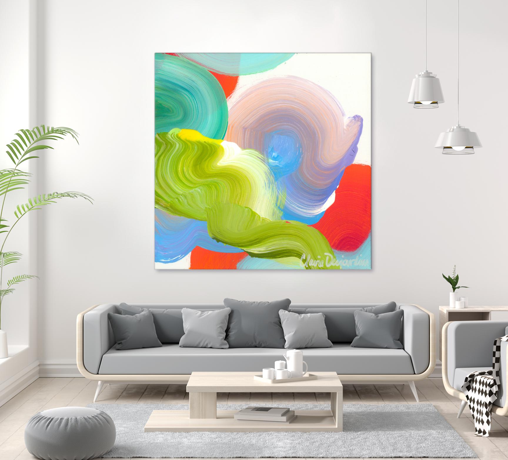 Vav 05 by Claire Desjardins on GIANT ART - pink abstract