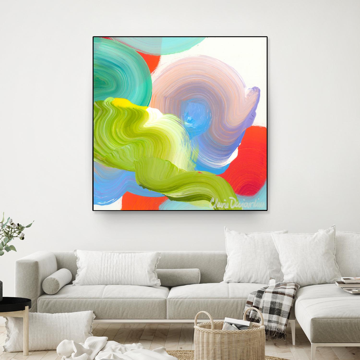 Vav 05 by Claire Desjardins on GIANT ART - pink abstract