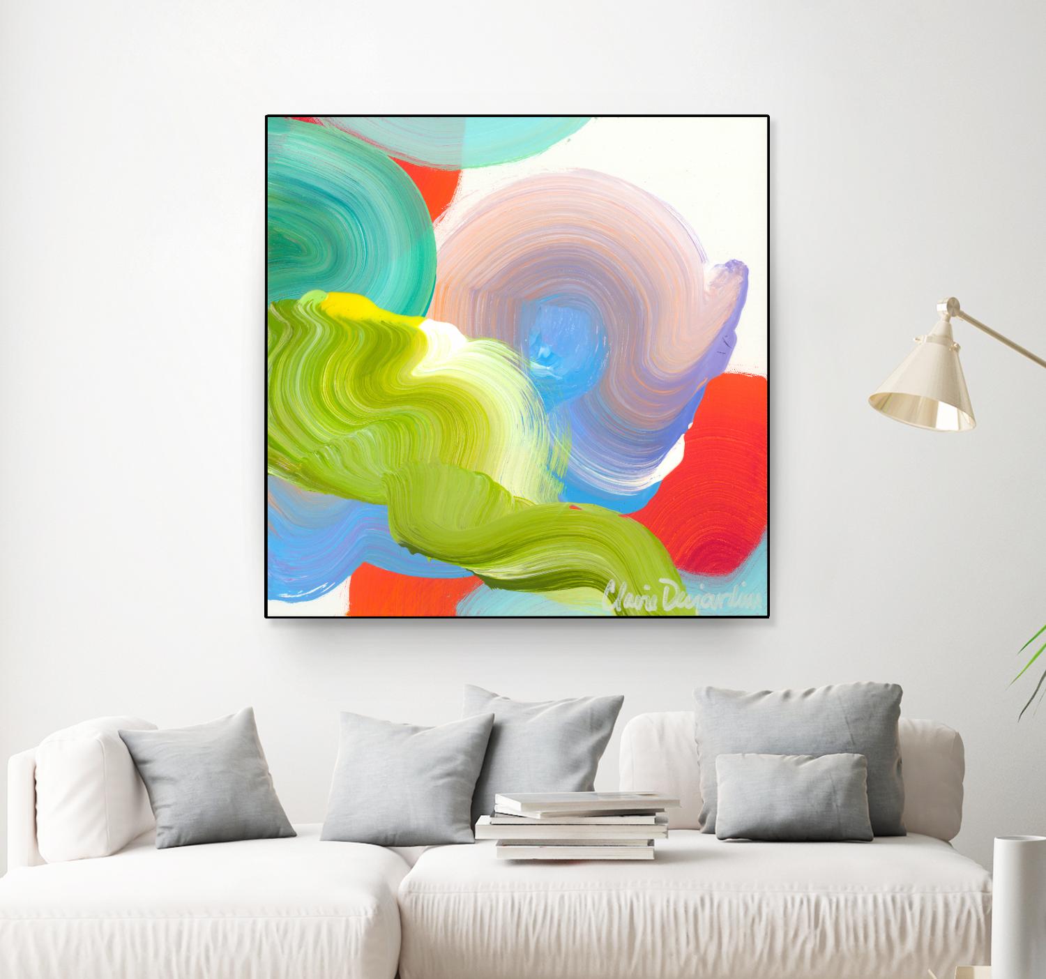 Vav 05 by Claire Desjardins on GIANT ART - pink abstract