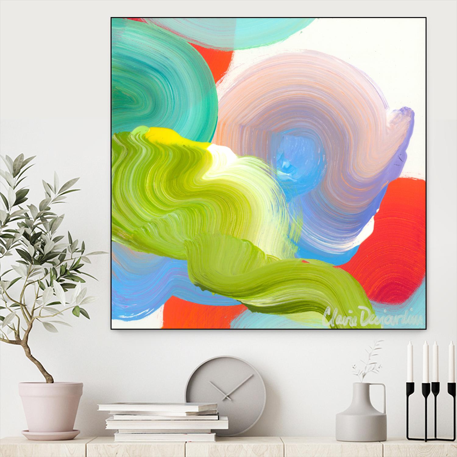Vav 05 by Claire Desjardins on GIANT ART - pink abstract