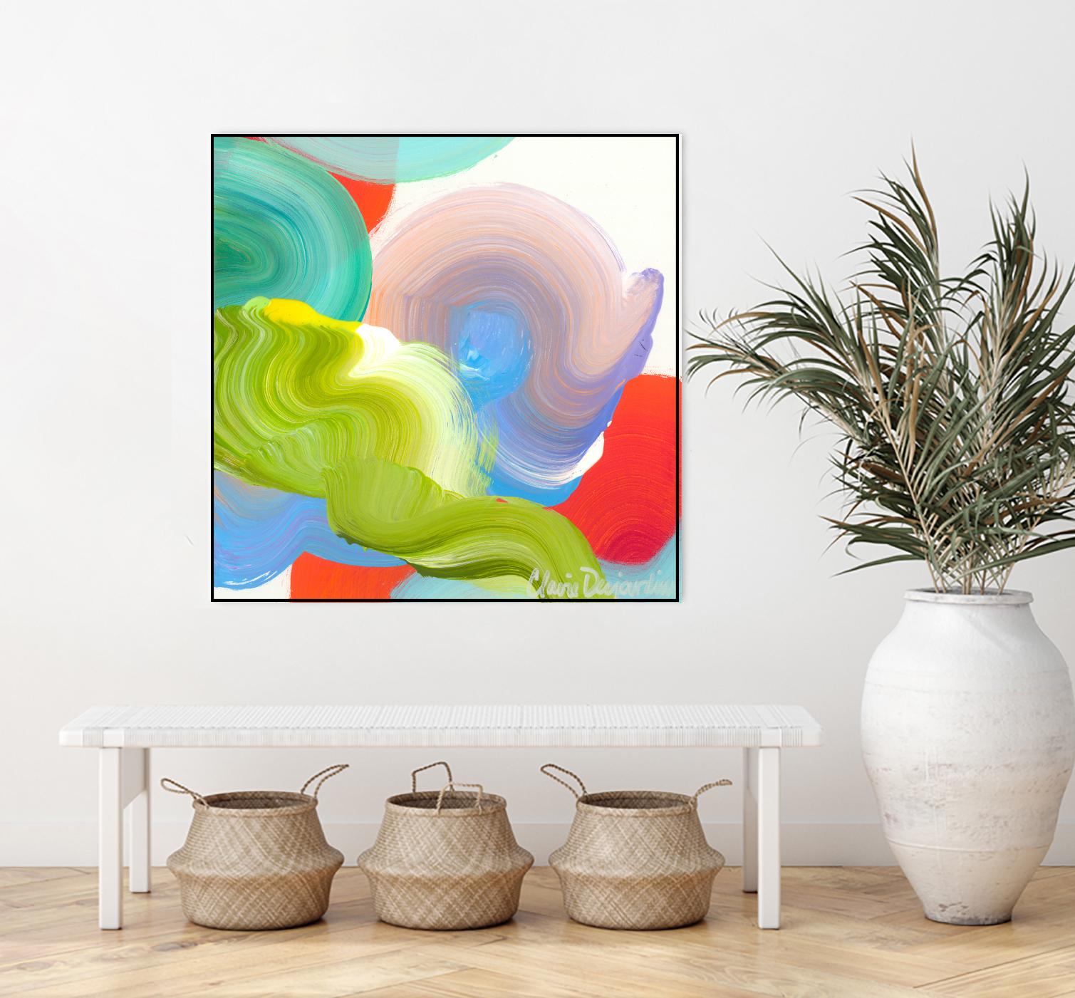 Vav 05 by Claire Desjardins on GIANT ART - pink abstract