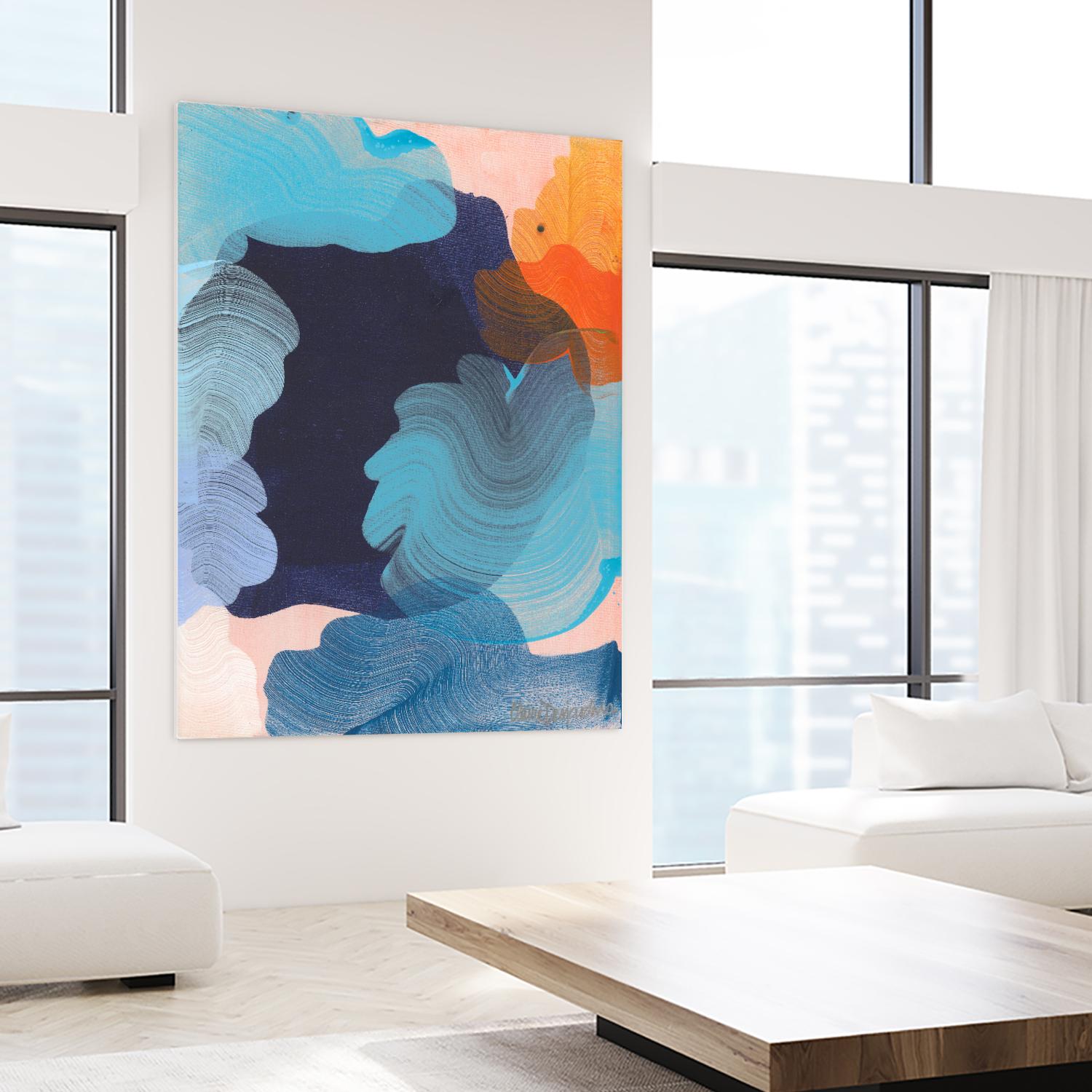 Thinking about it by Claire Desjardins on GIANT ART - blue abstract