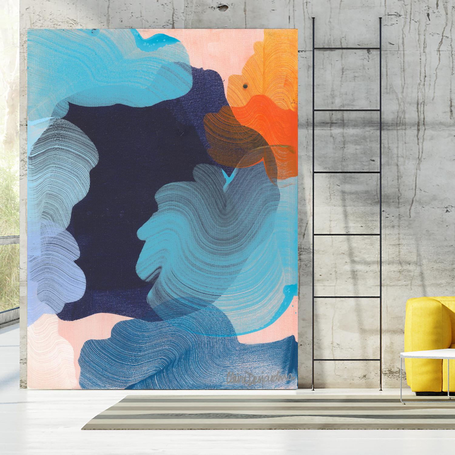 Thinking about it by Claire Desjardins on GIANT ART - blue abstract