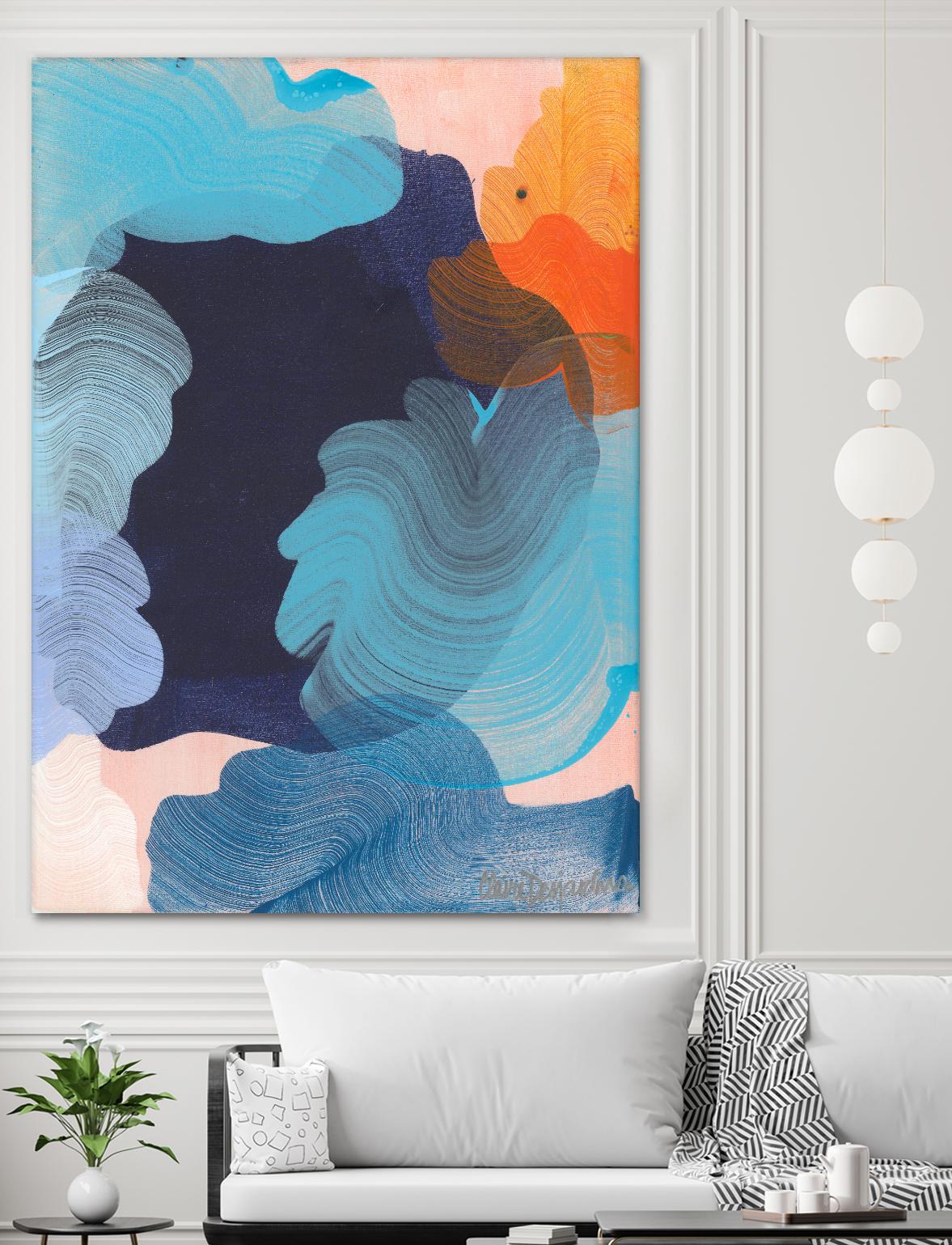 Thinking about it by Claire Desjardins on GIANT ART - blue abstract