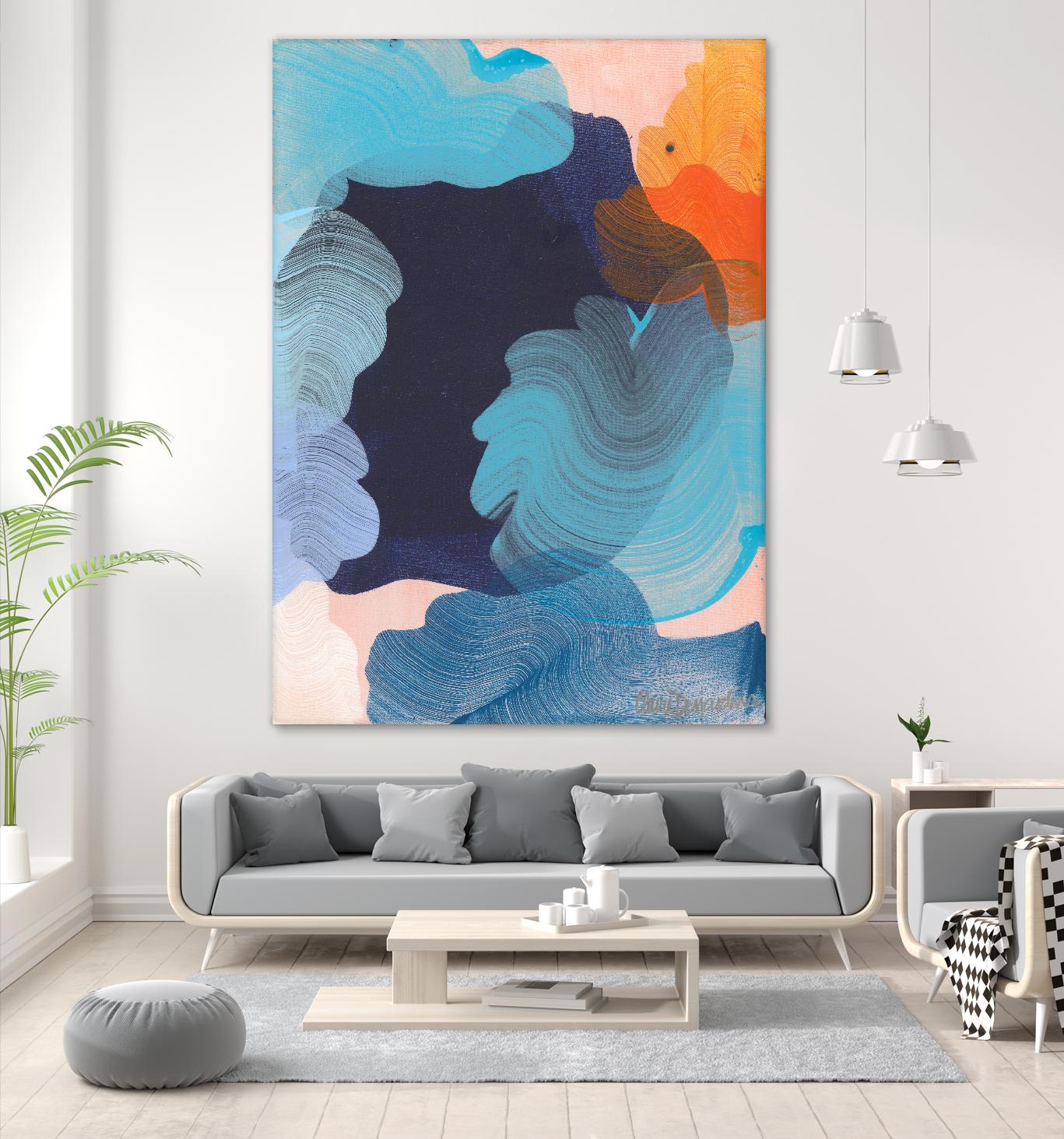 Thinking about it by Claire Desjardins on GIANT ART - blue abstract