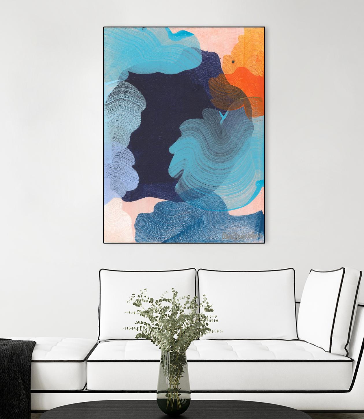 Thinking about it by Claire Desjardins on GIANT ART - blue abstract