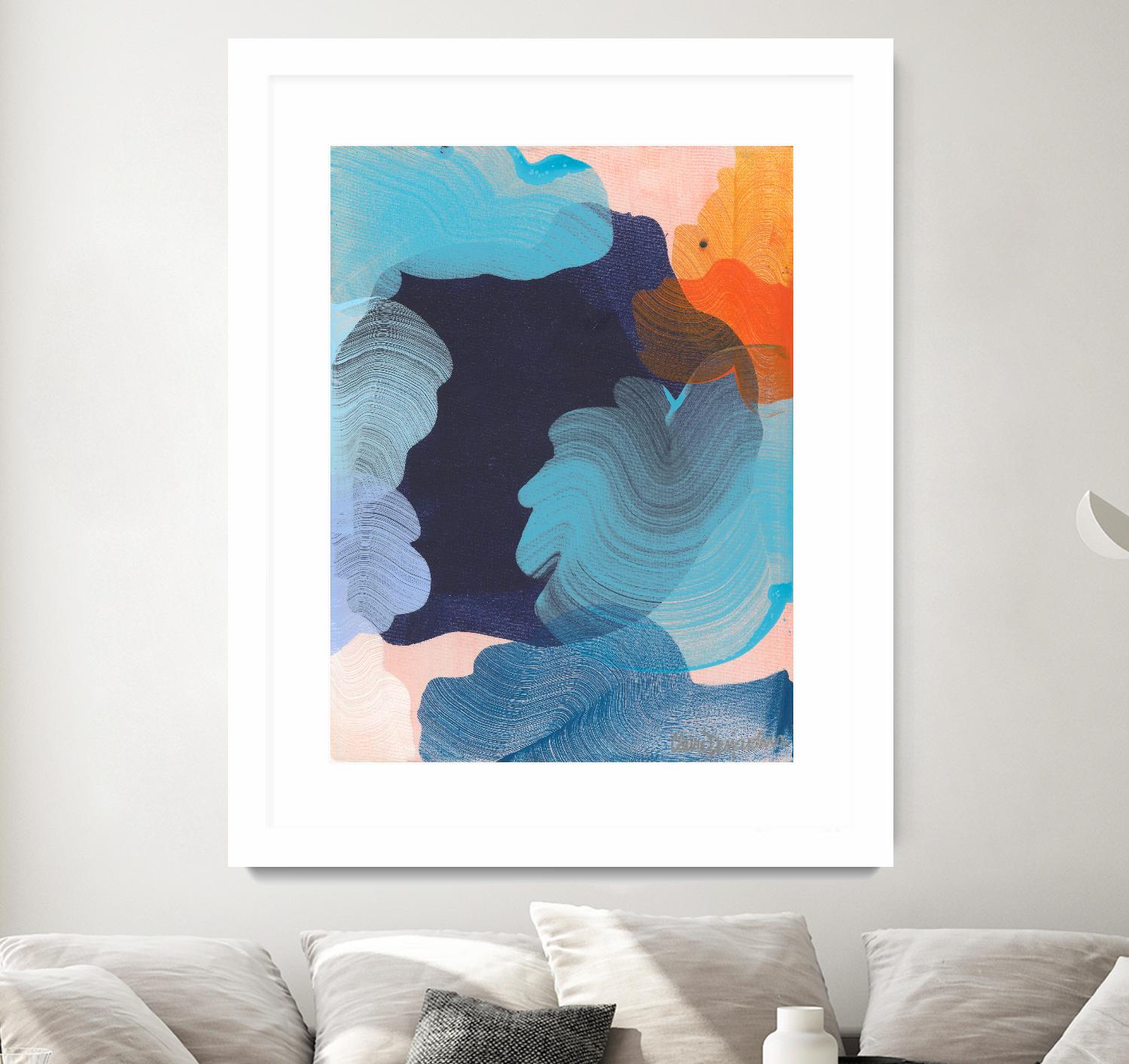 Thinking about it by Claire Desjardins on GIANT ART - orange abstract canadian