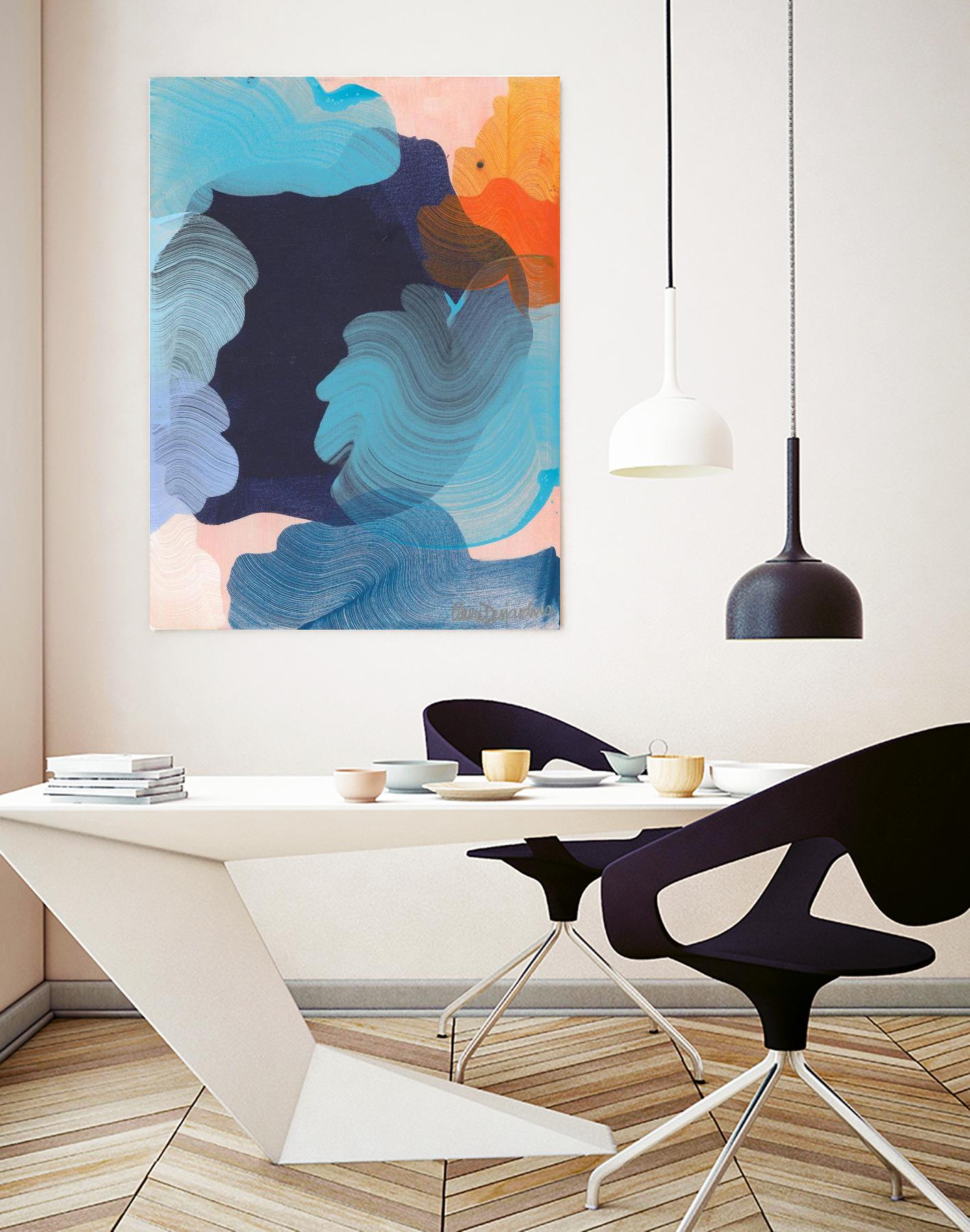 Thinking about it by Claire Desjardins on GIANT ART - orange abstract canadian