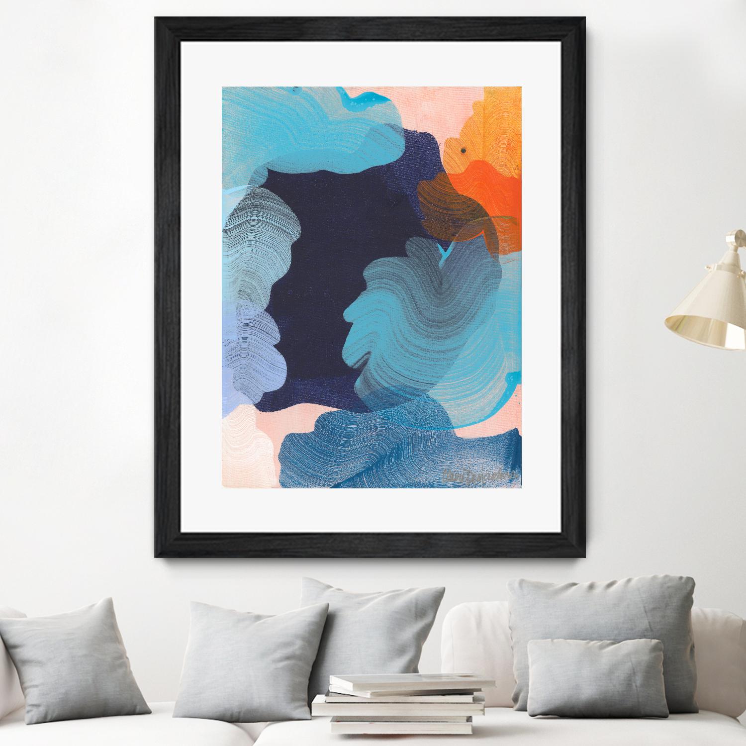 Thinking about it by Claire Desjardins on GIANT ART - orange abstract canadian