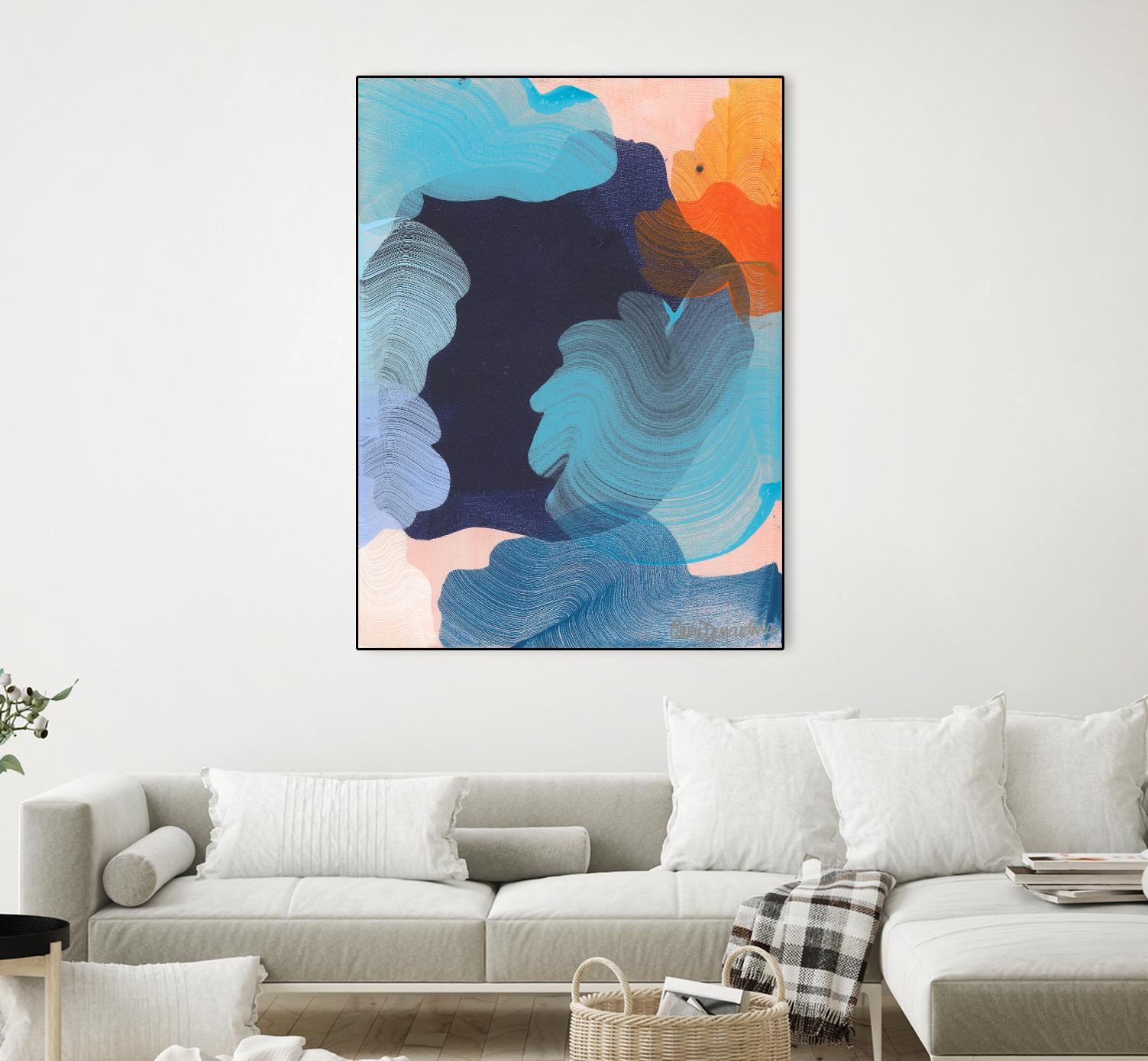 Thinking about it by Claire Desjardins on GIANT ART - blue abstract