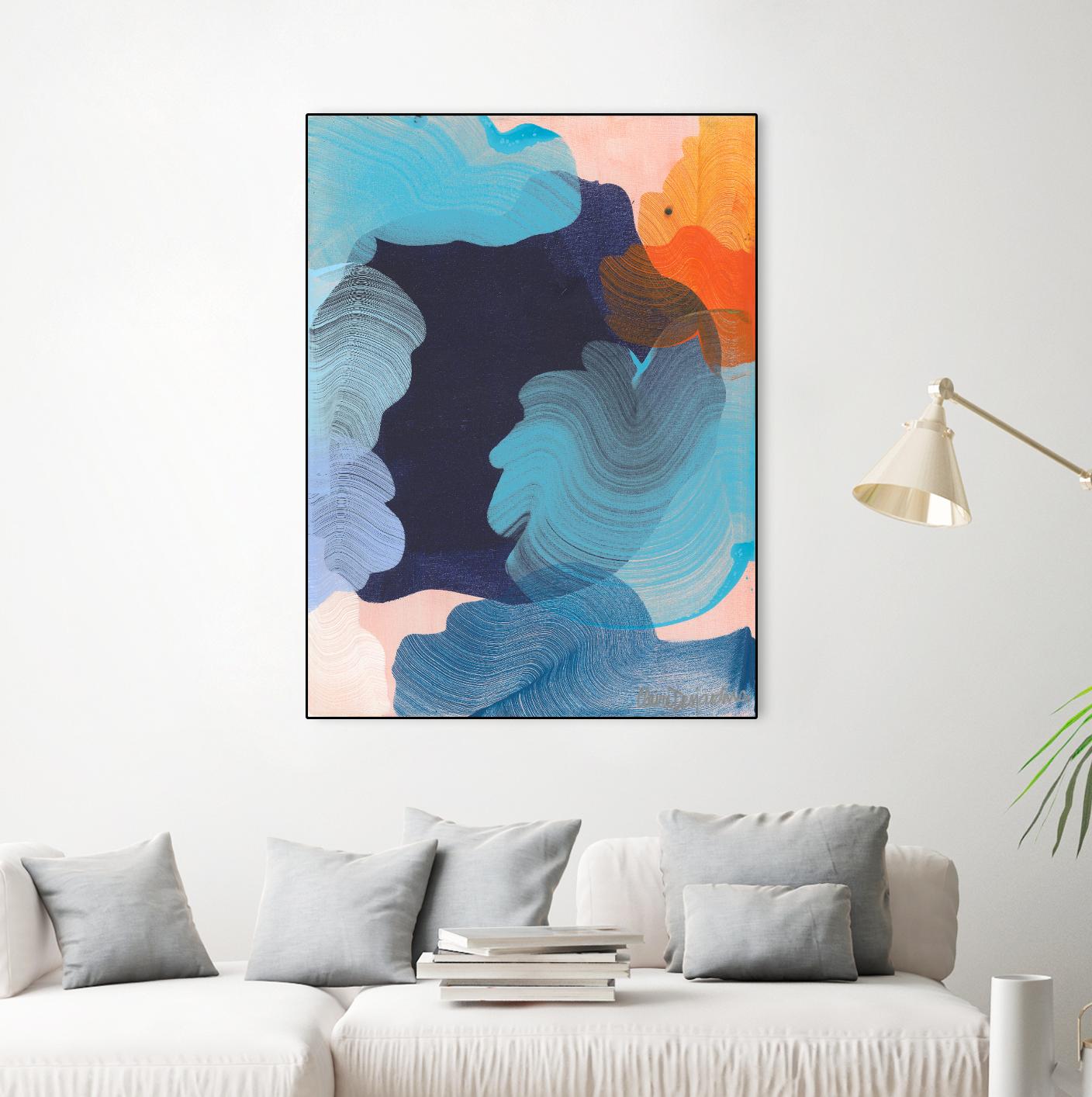 Thinking about it by Claire Desjardins on GIANT ART - blue abstract