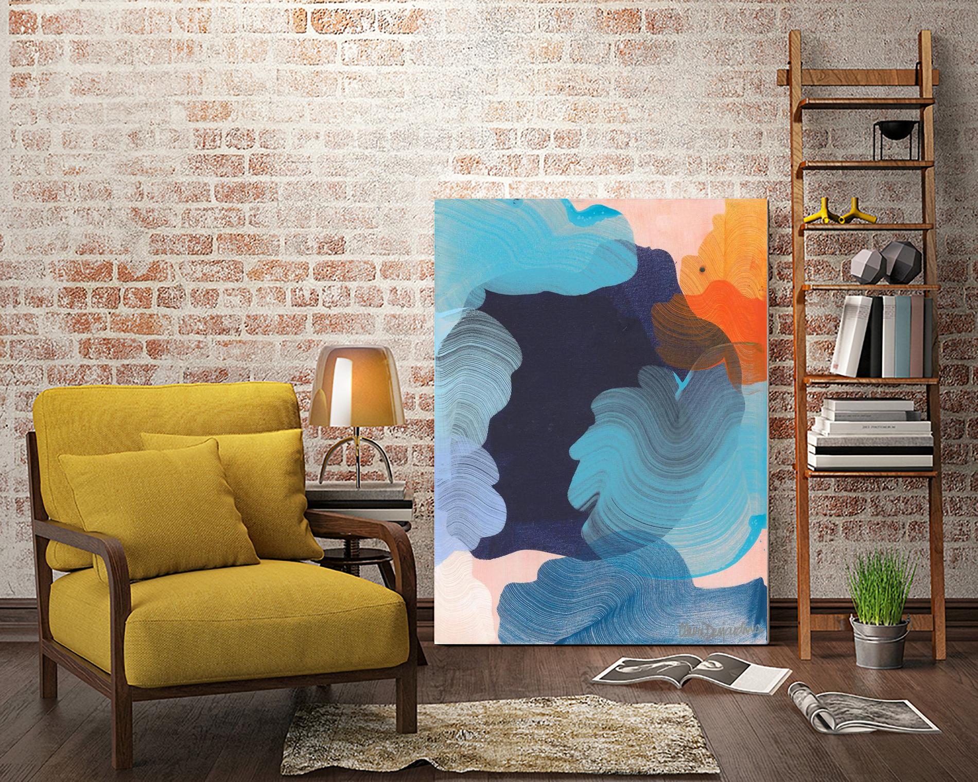 Thinking about it by Claire Desjardins on GIANT ART - orange abstract canadian