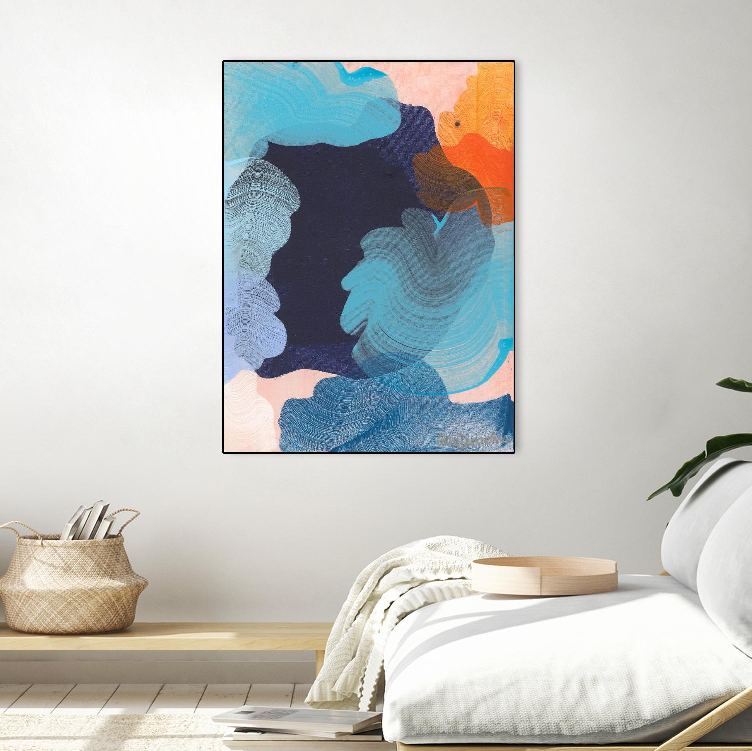 Thinking about it by Claire Desjardins on GIANT ART - blue abstract